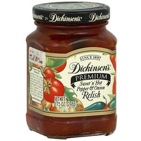 Dickinson's Sweet N Hot Pepper And Onion Relish, 8.75 oz (Pack of