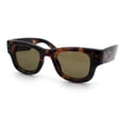 thumbnail image 4 of Classic Square Sunglasses for Men Women UV400 Protection Retro Thick Fat Bevel Frame Tortoise Frame Brown Lens, 4 of 7