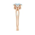 thumbnail image 3 of Angara Natural 1 Ct. Aquamarine with Diamond Solitaire Ring in 14K Rose Gold for Women (Ring Size: 3.5), 3 of 9