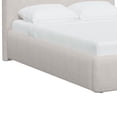 thumbnail image 3 of Ziya Queen Size Bed, Cream Boucle Fabric Upholstery, Curved Panel Headboard, 3 of 5
