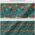 thumbnail image 2 of Soimoi Cotton Poplin Fabric Colorful Flowers Clip Art Decor Fabric Printed Yard 42 Inch Wide, 2 of 7