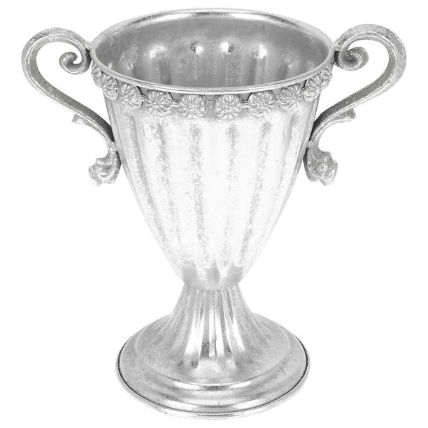 Vintage Iron Vase Silver Decorative Flower Vase Creative Design for Storage Home Accessory