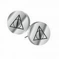 thumbnail image 3 of Deathly Hallows Necklace and Earring Set Harry Potter Gift Jewelry, 3 of 3