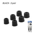 thumbnail image 1 of 3 Pairs New Comfortable For Earphone Headphones Noise Isolating Ear Tips Ear Pads Eartips Memory Foam BLACK, 1 of 1