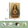 thumbnail image 2 of Immaculate Heart of Mary Watercolor Poster Wrapped Wooden Frame Wall Decor,,Canvas Wall Art for Living Room,Bedroom,Office,Ready to Hang, 2 of 6