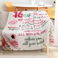 thumbnail image 2 of LHSHID Sweet 16 Gifts for Girls Throw Blanket Best 16th Birthday Gift Ideas Flannel Fleece Blanket 16th Birthday Decorations for Girls Daughter Niece Bestie Sister 30"x40", 2 of 7