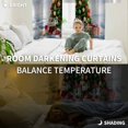 thumbnail image 3 of Fsddascl Christmas Tree Blackout Curtains for Bedroom/Living Room, Thermal Insulated Kitchen Curtains, Xmas Snowflake Tree Balls Grommet Darkening Window Treatment Drapes 42"x84"x2, 3 of 6