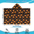 thumbnail image 2 of Halloween Pumpkin Paw Pattern Hooded Bath Towel，60"x35" for Ages 3 To 12 Kids, Quick Dry Lightweight Soft Microfiber Hood Beach Towel Cover Up for Kids, 2 of 7