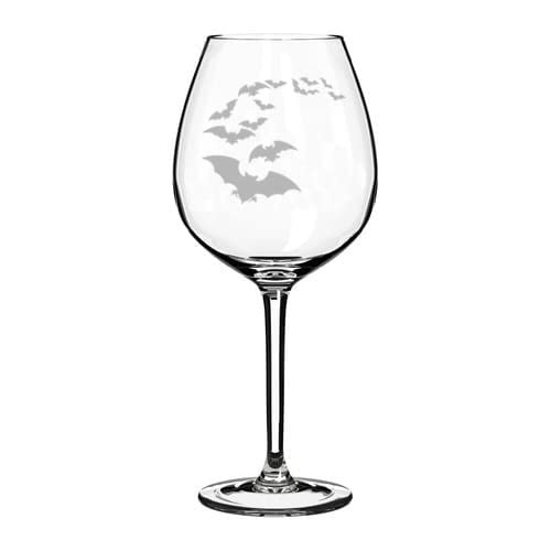 Wine Glass Goblet Bat Colony (20 oz Jumbo)