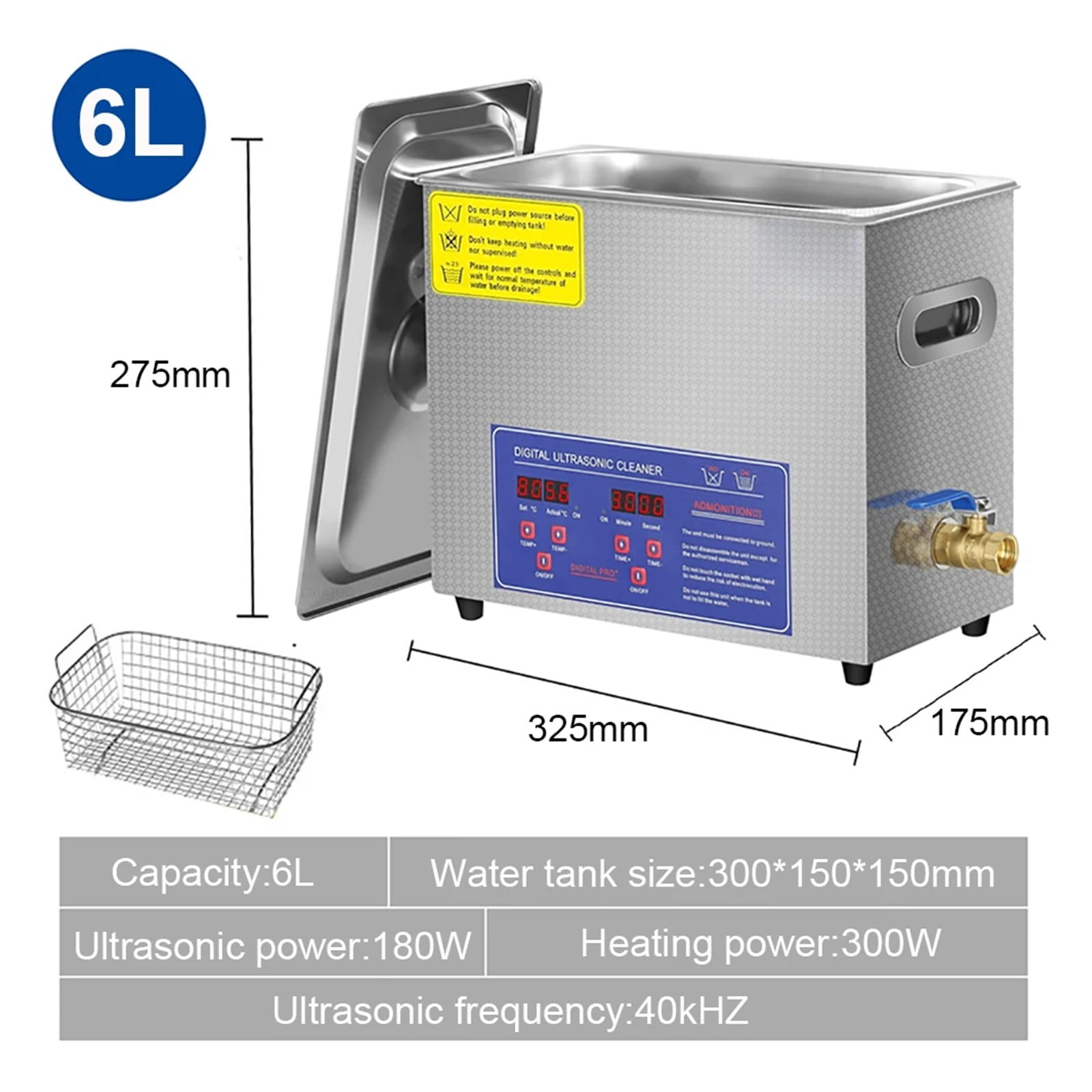 Ultrasonic Cleaner 2L 3L 6L 10L 15L 30L Ultrasound Cleaning Machine Ultrasonic Cleaning Bath for Glasses Jewelry Dentures Lens