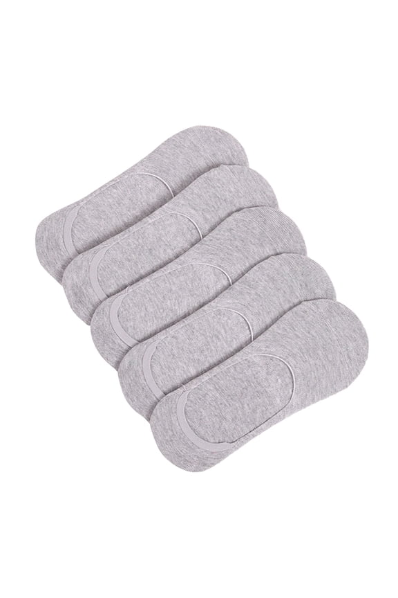 5Pairs Mens No Show Socks for Loafers Sneakers Low Cut Invisible Cotton Socks Non Slip Casual Liner Footies