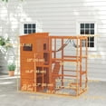thumbnail image 3 of PawHut 76" Catio Outdoor Cat Enclosure for 2-3 Indoor Cats, Orange, 3 of 10