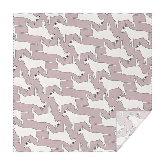 Vintage Bull Terrier Square Tablecloth,Waterproof Square Table Cover,Wipeable Spillproof Washable Table Cover for Home Kitchen Party Decor 42"X42"(107x107cm)