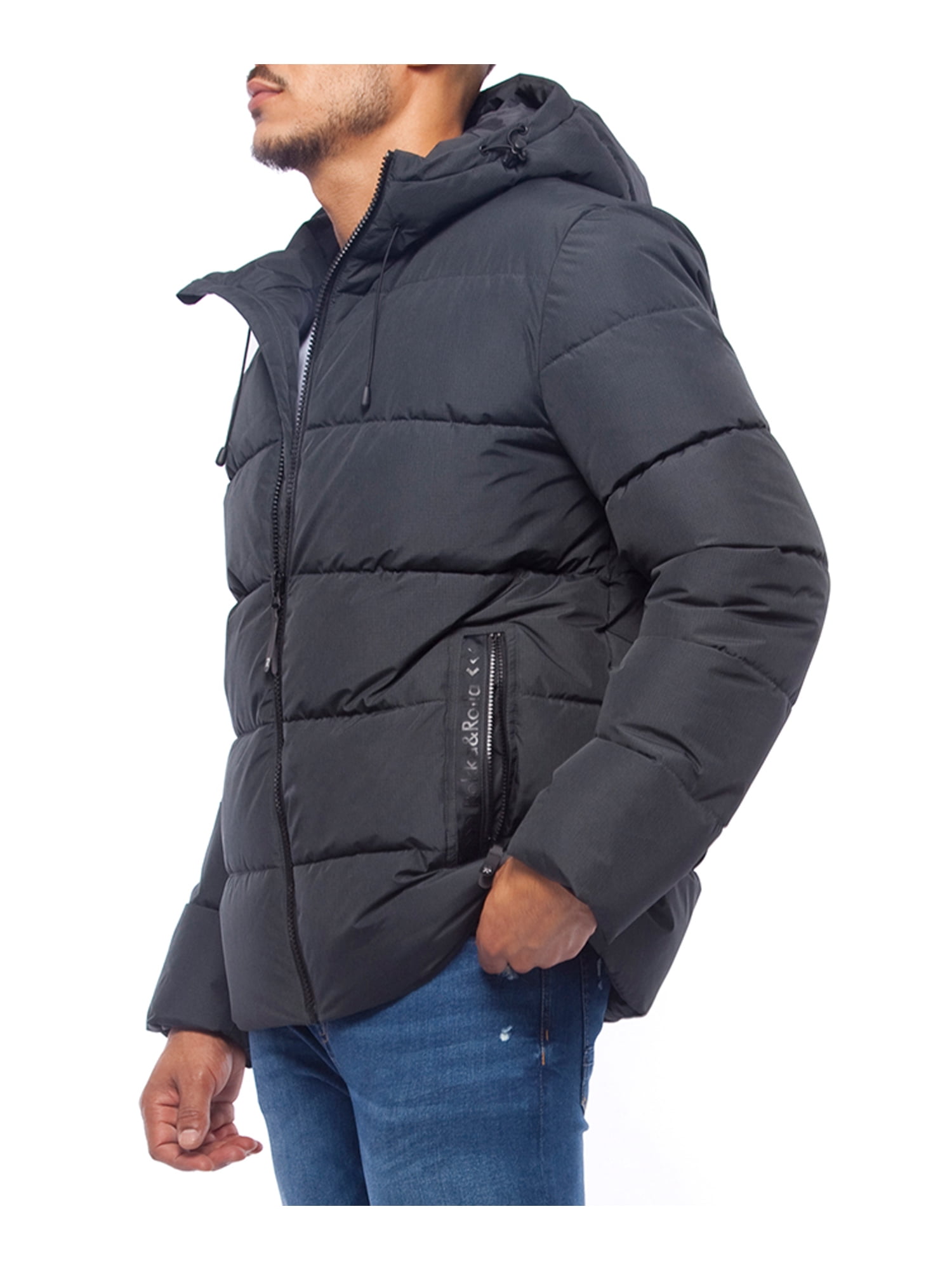 Buy Rokka&Rolla Men's Heavy Winter Coat Thermal Heat Puffer Jacket