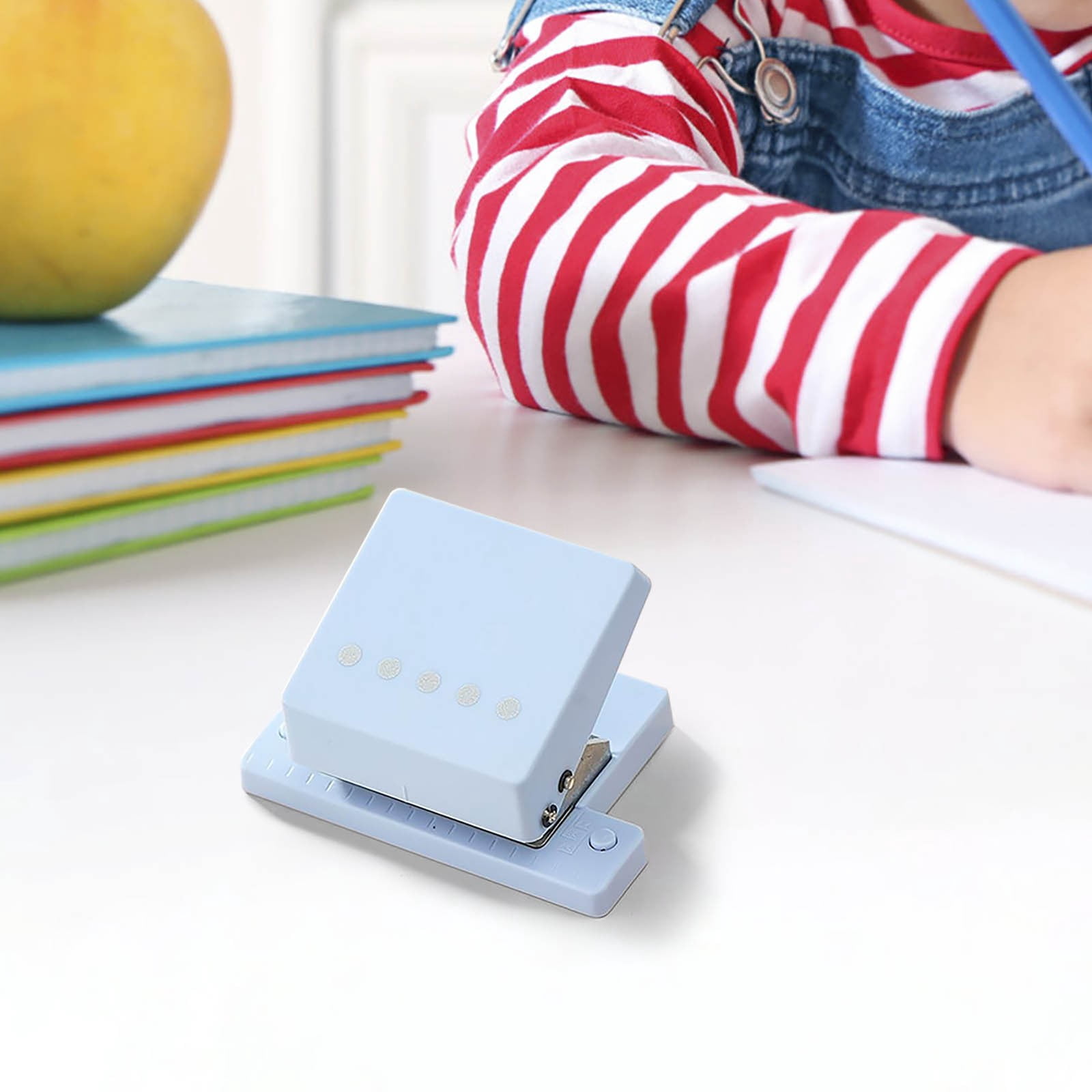 Fufafayo Mini Hole Puncher, Portable Manual Paper Punch For Binders, Compact 5-Hole Punch For Documents, Multi-Functional Desk Organizer For Study, Office or Home, Efficient Stationery Tool