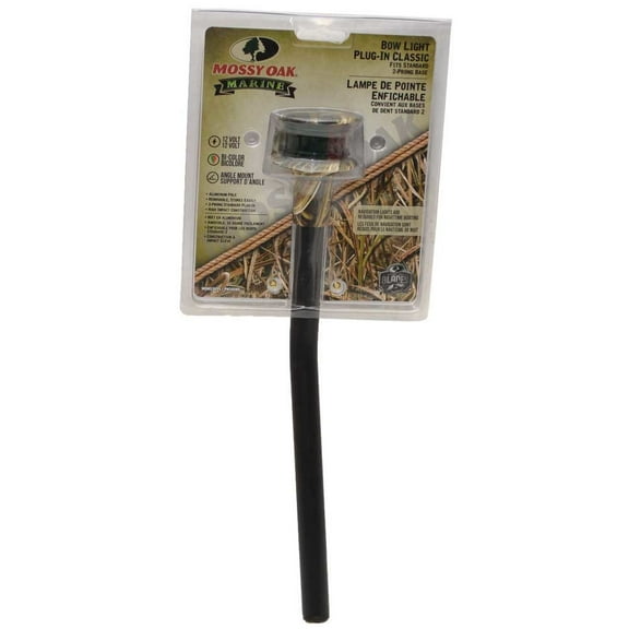 Mossy Oak Boat Angled Navigation Bow Light | Camo 2-Pin 12 Volt
