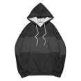 thumbnail image 4 of XIAONU Womens Hoodies Pleasure Striped Color-Blocked Drawstring Hoodie Baggy Kangaroo Pocket Long-Sleeved Pullover Sweatshirt, 4 of 6