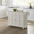 thumbnail image 2 of Crosley Furniture Cambridge Wood Granite Top Kitchen Island in White, 2 of 12