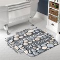 thumbnail image 2 of stone welcome 16x24 Flannel Bath Mat for Bathroom, Anti-Slip Backing Soft Bathroom Rug, Washable Water Absorbent Mat, 2 of 9