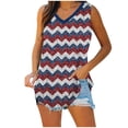 thumbnail image 5 of Womens July 4th Tank Tops Funny Patriotic Independence Day Graphic Sleeveless Tees High Low Holiday Casual Shirts Blue, XL, 5 of 6