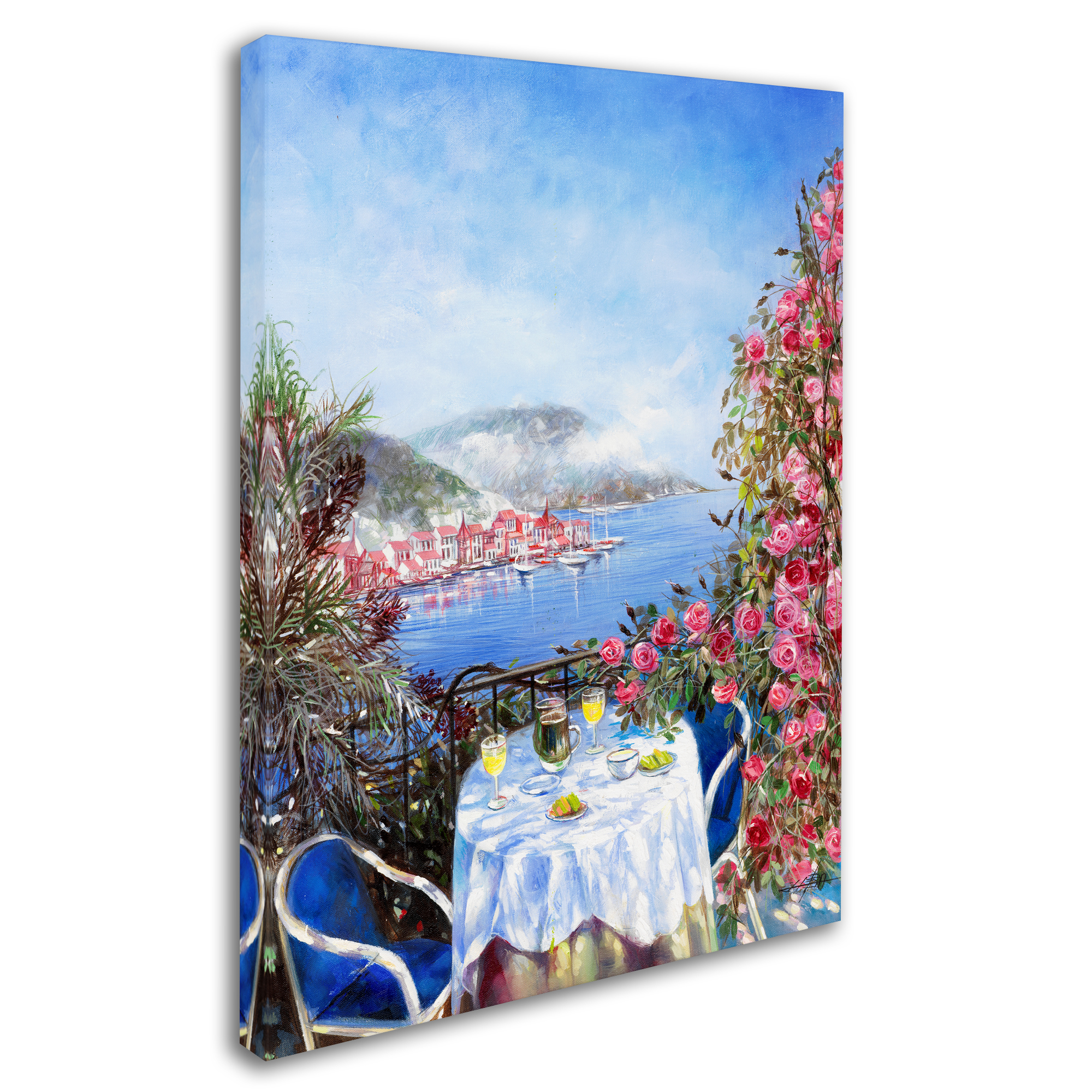 Trademark Fine Art 'Mediterranean Town I' Canvas Art by Li Bo