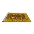thumbnail image 2 of Ahgly Company Machine Washable Indoor Rectangle Oriental Yellow Traditional Area Rugs, 7' x 9', 2 of 4
