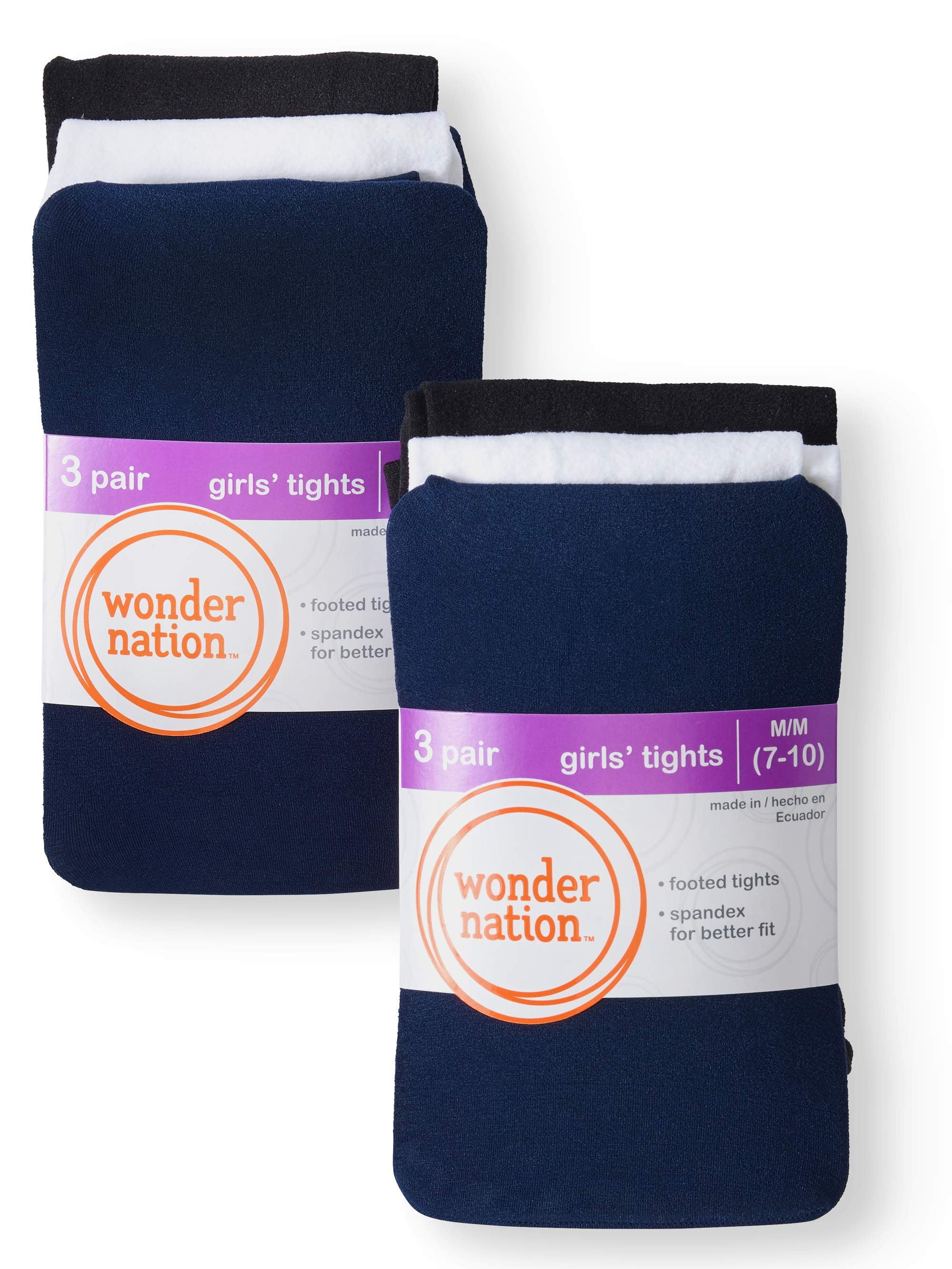 Girl's Cotton Gold & Tusk Tights Size L/12-14 By Wonder Nation 