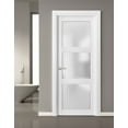 thumbnail image 5 of Pantry Kitchen Lite Door with Hardware | Lucia 2552 White Silk with Opaque Glass | Single Panel Frame Trims | Bathroom Bedroom Sturdy Doors, 5 of 7