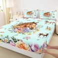 thumbnail image 3 of Erosebridal Horse Bed Sheets Set Twin Size,Rustic Farmhouse Wildlife Bedding Sets Twin Size,Watercolor Flower Bed Sheets Twin,Super Cozy Room Decoration，3-Piece, 3 of 8