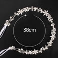 thumbnail image 3 of Cristal Artificial Perla Corona Novia Boda Diadema para Mujeres, Crystal Rhinestone Tocado Floral Accesorios para el Cabello Novia Cumpleaños Fiesta Boda Prom Fotografía (Silver), 3 of 4