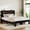Black, variant on Harper & Bright Designs Full Size Platform Bed with LED Storage Headboard, Wood Platform Bed Frame with 2 USB, Large Under Bed Storage, Dawn Grey