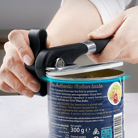 Can Opener Smooth Edge, Can Opener Handheld, Manual Can Opener, Ergonomic Smooth Edge, Food Grade Stainless Steel Cutting Can Opener for Kitchen & Restaurant