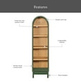 thumbnail image 5 of Better Homes & Gardens Juliet Narrow Arch Bookcase, Deep Green and Light Honey, 5 of 12