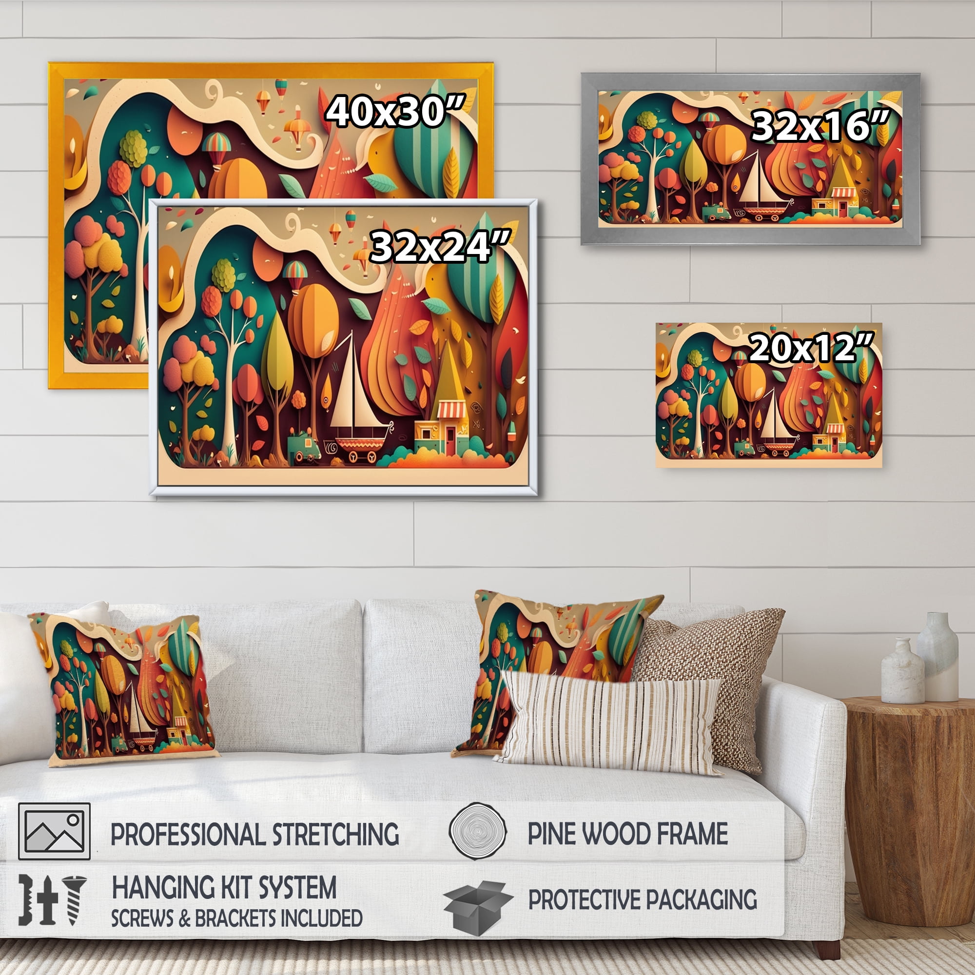 Designart Cottage Canvas Wall Art