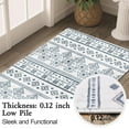 thumbnail image 5 of Rugs for Entryway, 2x3 Black Washable Small Area Rug, Non-Slip Ultra Soft Vintage Geometric Low-Pile Indoor Door Mat Floor Carpet for Indoor, Entrance, Kitchen, 5 of 5