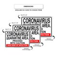 thumbnail image 5 of Quarantine Area Proceed With Caution High Risk Of Infection Office Notice Outdoor Health and Safety Unique Novelty Display Aluminum Metal Sign 8"x12", 5 of 5