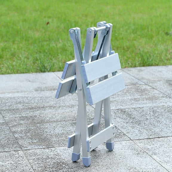 Phenofice 1Pack Aluminum Folding Chairs for Camping and Picnic 38X26Cm Silver Color Portable and Foldable