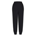 thumbnail image 6 of PXLKNZH Sweat Pants for Women Elastic Waisted Fleece Cinch Bottom Lounge Pants Casual Loose Fit High Rise Jogger Sweatpants Black,M, 6 of 7