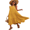 Yellow, variant on QINCAO Womens Dresses Maxi Loose Sleeveless V Neck Ruffled Hem Casual Dresses S-XXL