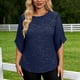 thumbnail image 2 of Mujeres Partido Tops Casual Brillante Elegante Suelto Ajuste, Color Sólido Blusa para la Primavera Diaria, 2 of 9