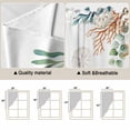 thumbnail image 5 of Beach Coastal Swag Valances for Windows, Kitchen Curtains 36 Inch Length 2 Panels Set, Summer Nautical Coral Shell Botanical Short Curtains for Small Windows Rod Pocket Cafe Curtains Drapes 28"x36", 5 of 8
