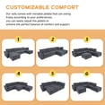 thumbnail image 5 of Harper & Bright Designs U-Shaped Sectional Sofa with Ottoma, Oversized Convertible Upholstery Cloud Couch with Double Chaise and Down Filled for Living Room, Dark Gray, 5 of 15