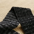 thumbnail image 3 of VNKIDY Men's Sweater Coat Autumn Winter Slim Fit Solid Color Ribbed Knit Sweater Long Sleeve Asymmetrical Collar Contrast Patch Detail Thermal Jumper For Cold Weather Stylish Knitwear, 3 of 7