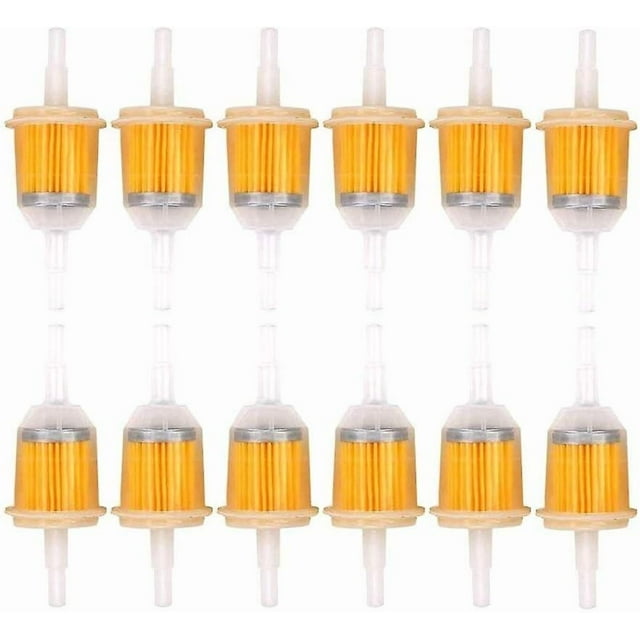 12 Pieces Petrol Filter, Fuel Filter, Petrol Fuel Filter, Motorcycle Fuel Filter, Small Fuel Filter for Moped, Scooters, Kart, Diesel Bike