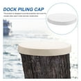 thumbnail image 2 of OUNONA 5-Pack White PVC Dock Piling Caps for Wooden Posts, Easy to Install and Remove, Protective Covers, 2 of 7