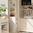 thumbnail image 2 of LAUSAINT HOME Bathroom Storage Cabinet, Tall Thin White Storage with 2 Adjustable Shelves & 3-level Drawers for Home, Kitchen, 2 of 9
