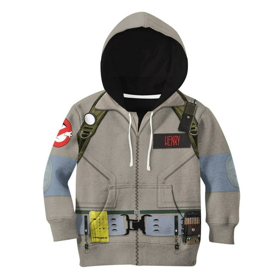 Halloween Cosplay Costumes 3D Ghostbuster Cosplay Custom Name Kid Hoodie