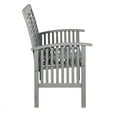 thumbnail image 2 of Walker Edison Causeuse de Patio en Bois d'Extérieur avec Coussin Gris Lavé, 2 of 9