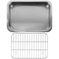 thumbnail image 1 of OULII 1 Set Roaster Pan with Rack Stainless Steel Display for Hosts Personal Collection, 1 of 8