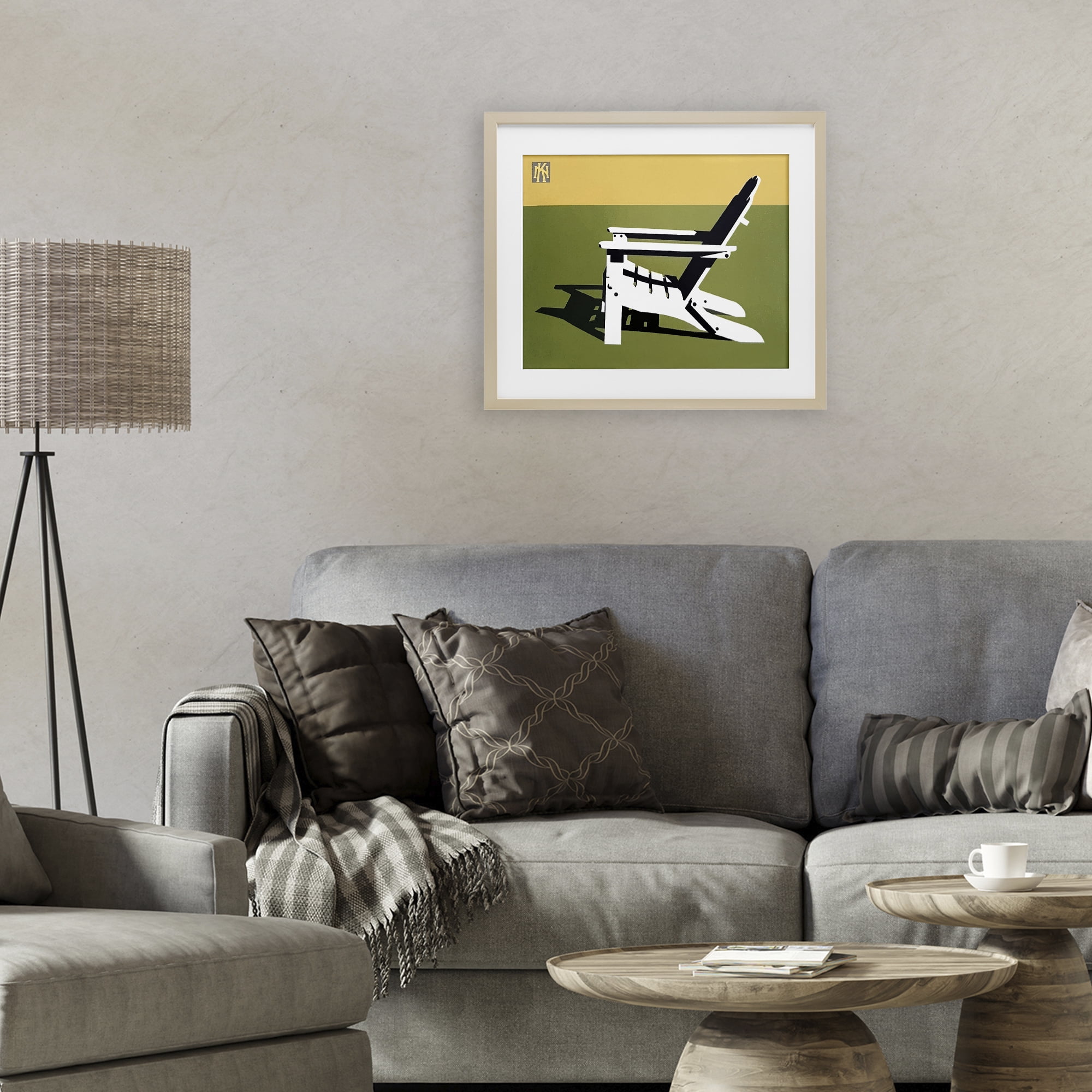 Stupell Industries Minimal Sunlit Lounge Chair Birch Framed Print Under Glass, design by Jadei Graphics